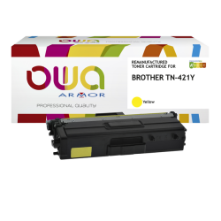 EN_Toner remanufacturé OWA - standard - Jaune - pour BROTHER TN-421Y