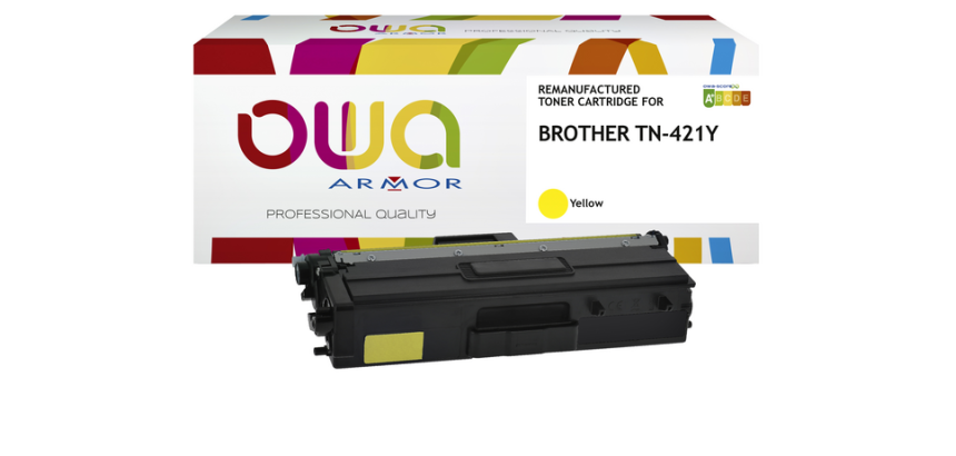 Remanufactured OWA separated colors toner compatible with BROTHER TN-421 for laser printer.