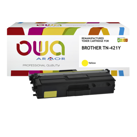 Toner OWA alternatief tbv Brother TN-421Y geel