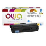 Remanufactured OWA separated colors toner compatible with BROTHER TN-421 for laser printer.