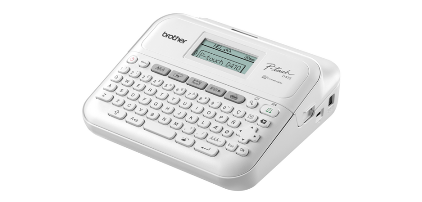 Brother Etikettendrucker P-touch TZ-e PT-D410 Desktop QWERTY 18mm Weiß Koffer