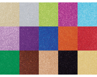 Carton photo Folia 50x70cm pailleté paquet 5 couleurs assorties