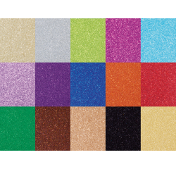 Carton photo Folia 50x70cm pailleté paquet 5 couleurs assorties