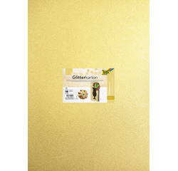 Carton photo Folia 50x70cm pailleté paquet 5 couleurs or