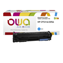 Cartouche toner OWA alternative pour HP CF531A bleu