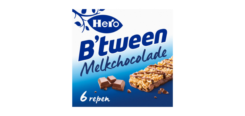 Barre de céréales Hero B'tween chocolat au lait 6 paks barre 25g