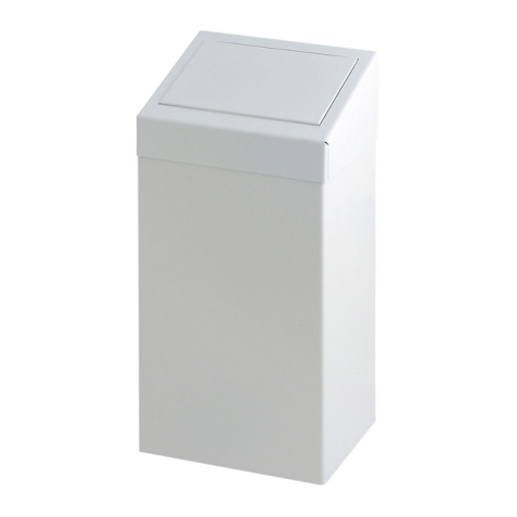 Poubelle à clapet Vepa bins 50L métal blanc