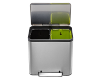 Poubelle à pédale EKO EcoCasa Recycler 15+15L inox