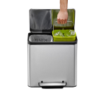 Pedaalemmer EKO EcoCasa Recycler 15+15 liter rvs