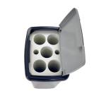 Afvalbak Vepa Bins bekerinzet 5-gaats 50 liter grijs