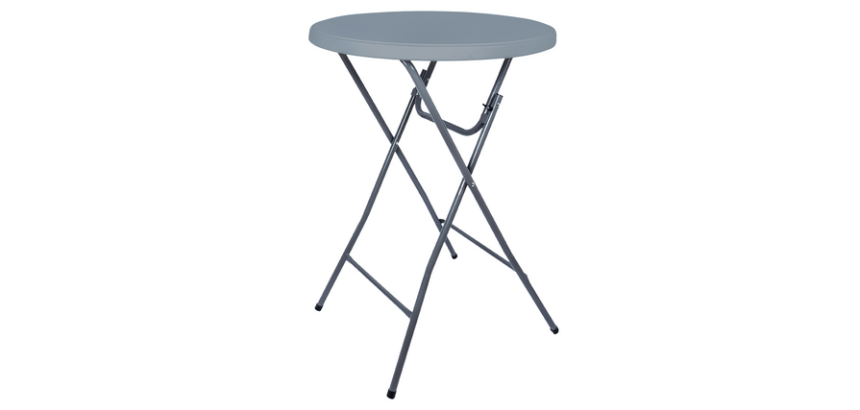 Table haute BRASQ 80cm BT100 gris