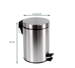 Pedaalemmer BRASQ 12 liter rvs