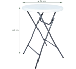 High Table BRASQ 80cm BT100 white