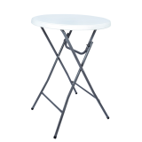 Table haute BRASQ 80cm BT100 blanc