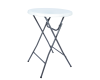 Table haute BRASQ 80cm BT100 blanc