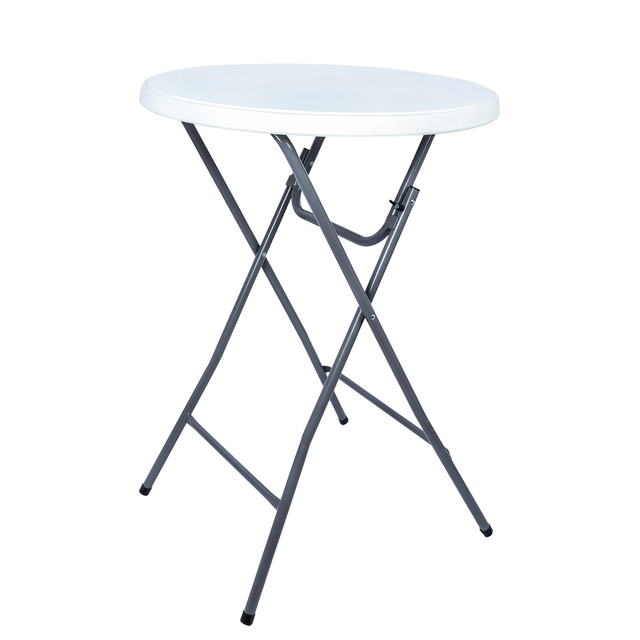 Table haute BRASQ 80cm blanc