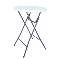 Table haute BRASQ 80cm BT100 blanc