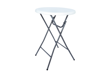 Table haute BRASQ 80cm BT100 blanc