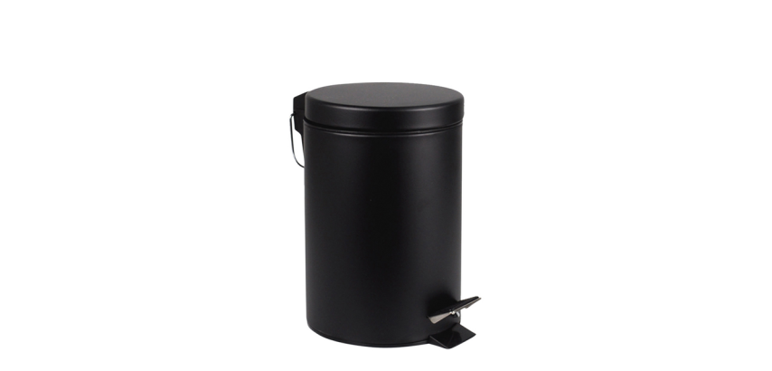 BRASQ 12L black pedal bin