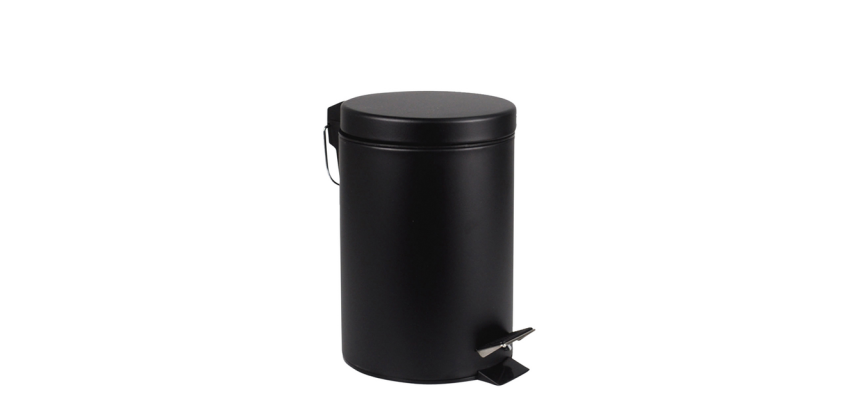 BRASQ 12L black pedal bin