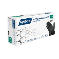 Handschoen Hynex S nitril zwart pak à 100 stuks