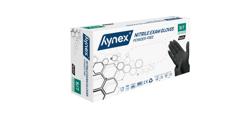 Hynex Black Nitrile Glove S 3.5g 100 pieces