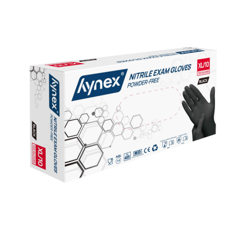 Handschoen Hynex XL nitril zwart pak à 100 stuks