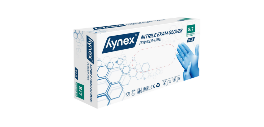 Gant Hynex nitrile S bleu 3,5g 100 pièces