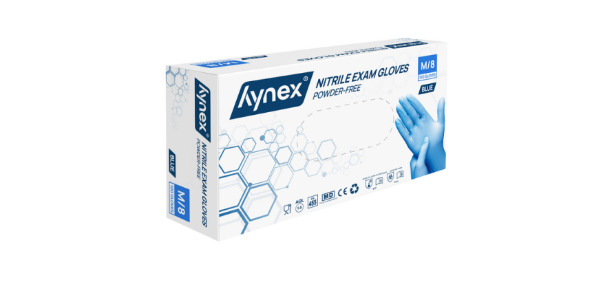 Hynex nitrile glove M blue 3.5g 100 pieces