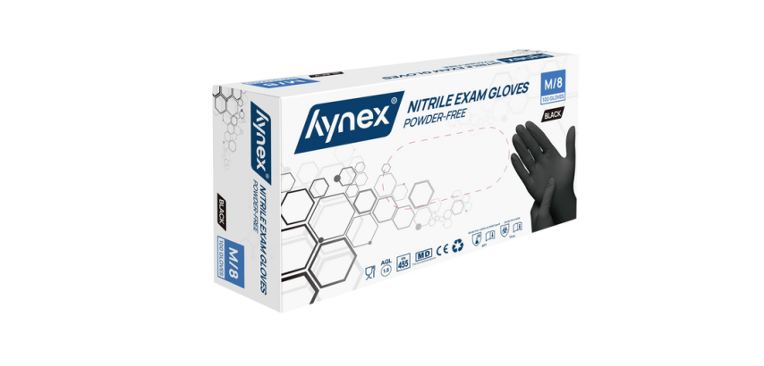Gant Hynex nitrile M noir 3,5g 100 pièces
