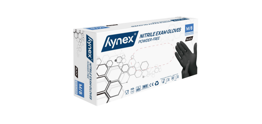 Hynex nitrile glove M black 3.5g 100 pieces