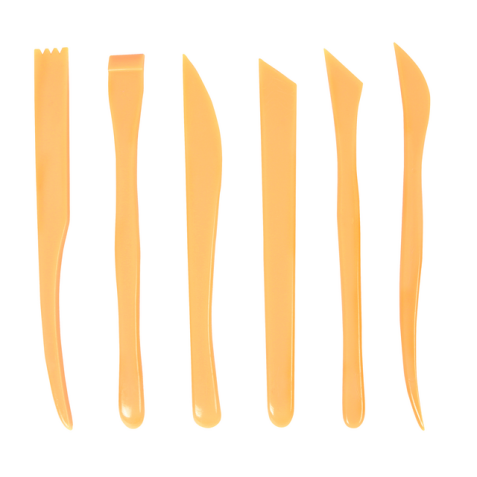 Spatule à modeler Conda plastique set 6 pièces 20cm