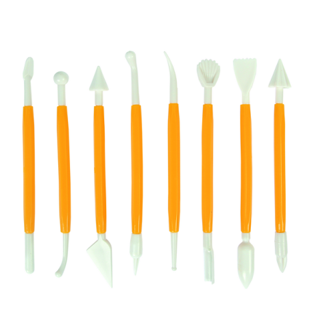 Spatule à modeler Conda plastique set 8 pièces 15cm