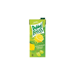 Fruitdrank DubbelFrisss witte druif citroen pak 1500ml