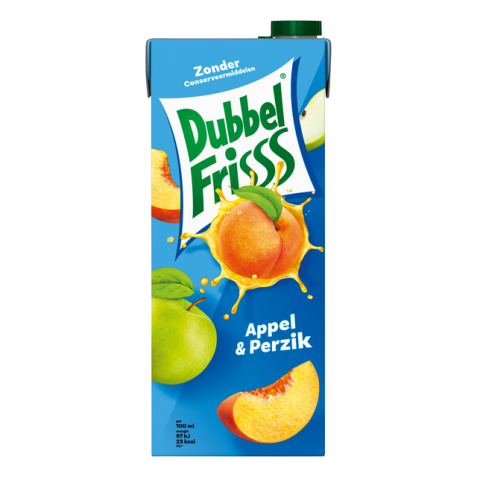 Boisson fruitée DubbelFriss pomme pêche pak 1500ml