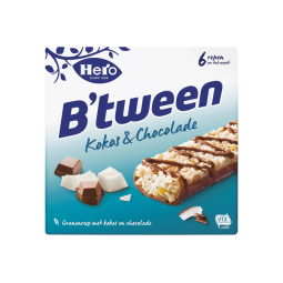 Tussendoortje Hero B'tween kokos chocolade 6pack reep 25gr