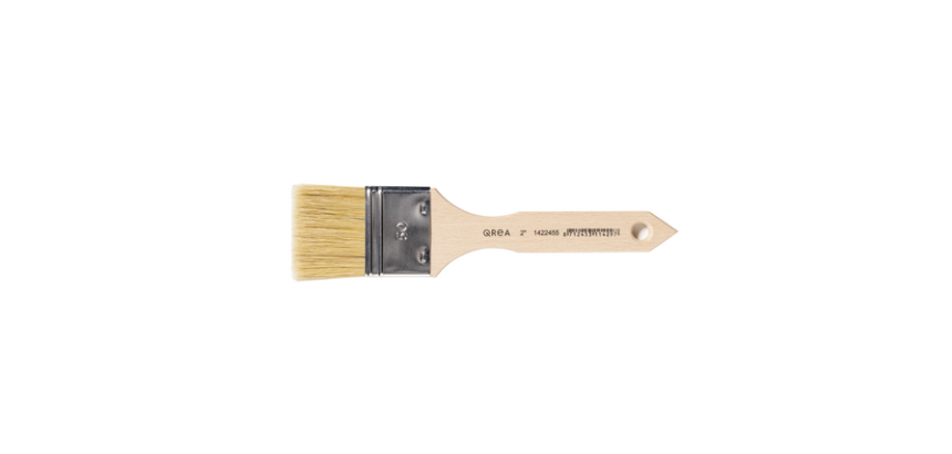 Flat brush Qrea pig bristle no. 2 width 47.5mm