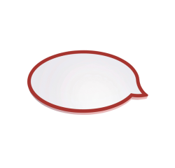 Carte d'animation MAUL bulle 11x19cm blanc 50 pièces