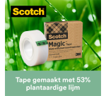 Plakband Scotch Magic 810 19mmx33m transparant 14 rollen + plakbandhouder zwart