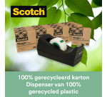 Plakband Scotch Magic 810 19mmx33m transparant 14 rollen + plakbandhouder zwart