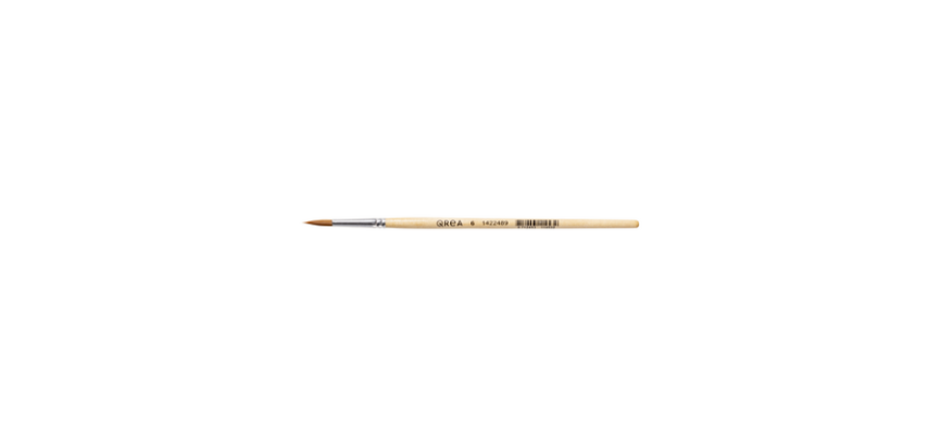 Pinceau Qrea poil synthétique n° 6 largeur 3,9mm
