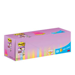 Bloc mémos 3M Post-it Z-Notes R330 Super Sticky 76x76mm 20+4 gratuits