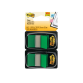 Marque-pages 3M Post-it 680 25,4x43,2mm Duopack vert 100 feuilles