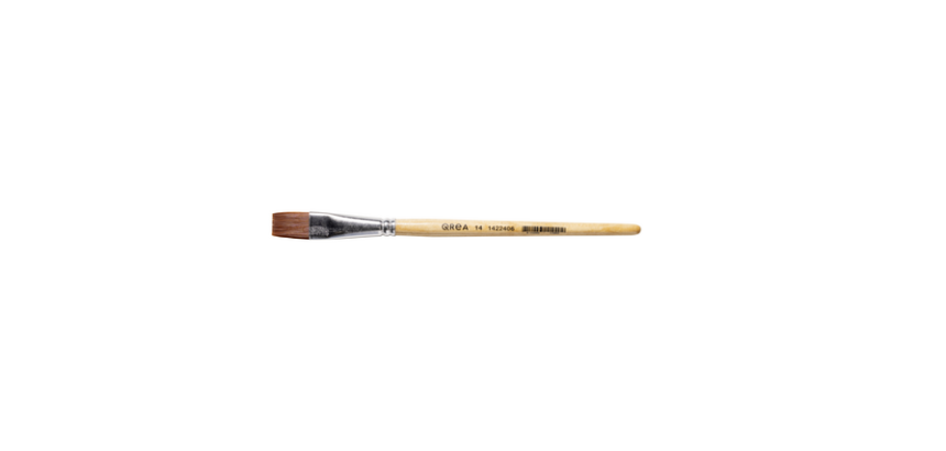 Qrea synthetic bristle brush no. 14 width 15.3mm