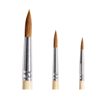 Qrea synthetic bristle brushes set 3 widths