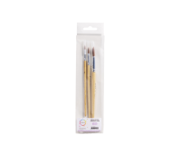 Pinceaux Qrea poil synthétique set 3 largeurs