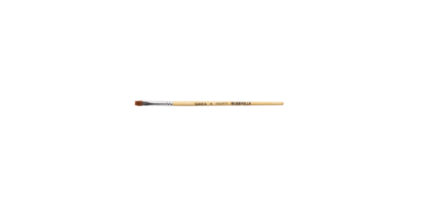 Qrea brush synthetic bristle no. 6 width 6.4mm