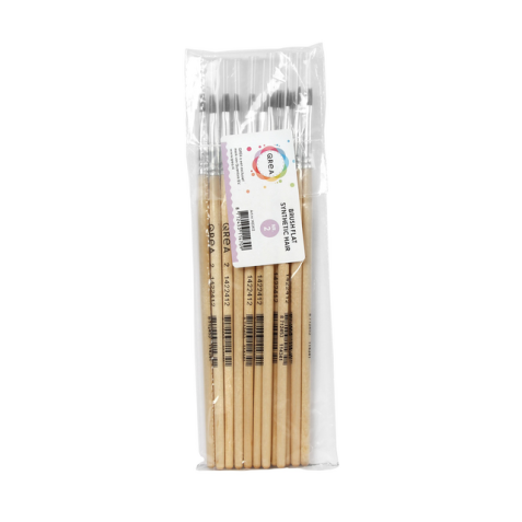 Pinceau Qrea poil synthétique n° 2 largeur 4,3mm