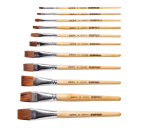 Pinceaux Qrea poil synthétique set 11 largeurs