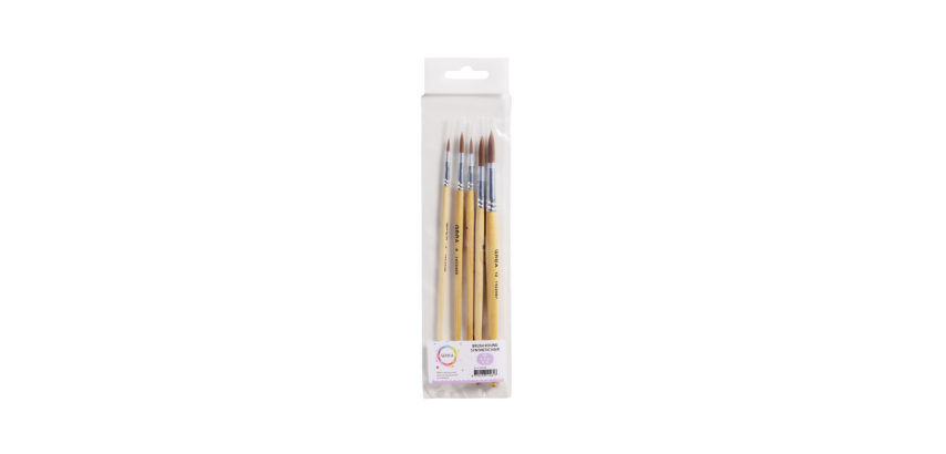 Qrea Synthetic Hair Brushes Set 5 Widths
